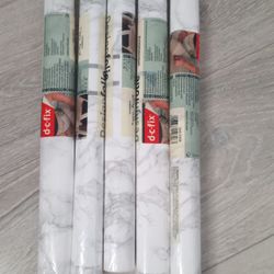 5 Rolls Of Marble Contact Paper