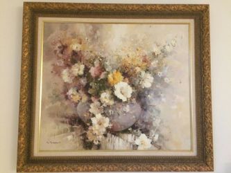 Wild flowers oil on canvas