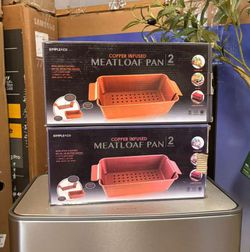 copper-infused meatloaf pan (2-piece set)
