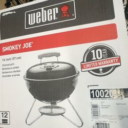 Weber Smokey Joe 14” Charcoal Grill – New in Box