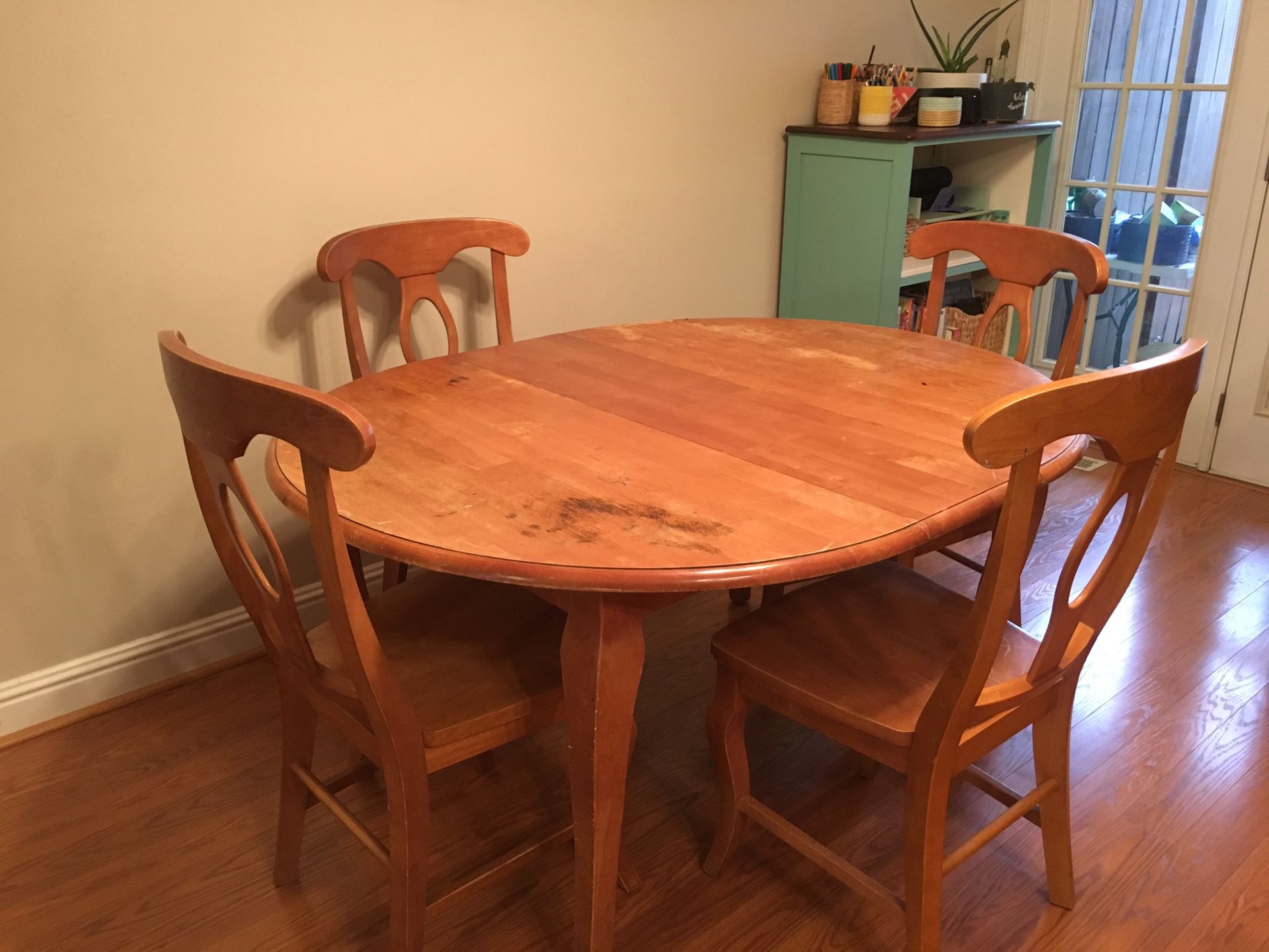 Wooden Table w/ 6 Chairs