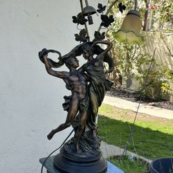 Vintage Statue Of Lovers  Lamp 