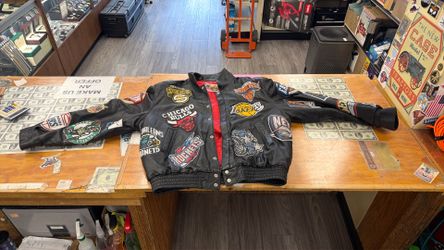 Jeff Hamilton NBA Patch Leather/Jeans Set