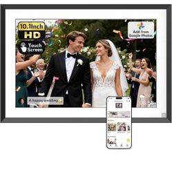 NexFoto 10.1” Digital Picture Frame 64GB, HD Touchscreen WiFi Electronic Photo Frame