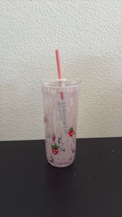 STARBUCKS Pink Drink Strawberry  Summer 2026 16 Oz  Cold Glass Tumbler