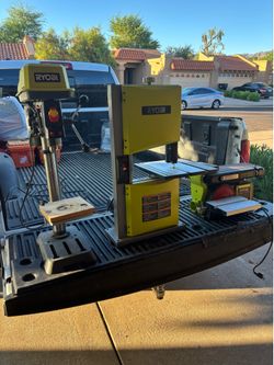 Drill Press, band saw, sander