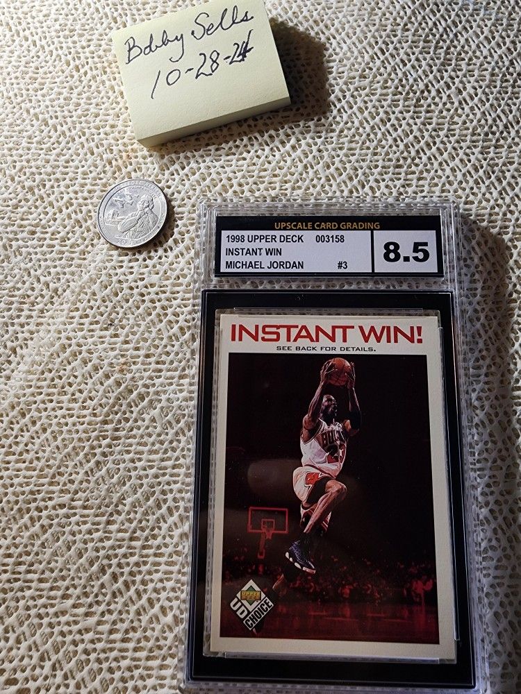 1998 Upper Deck Choice MICHAEL JORDAN #IW3 Instant Win! UCG 8.5 BULLS