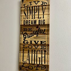 Decorative Wooden Sign 