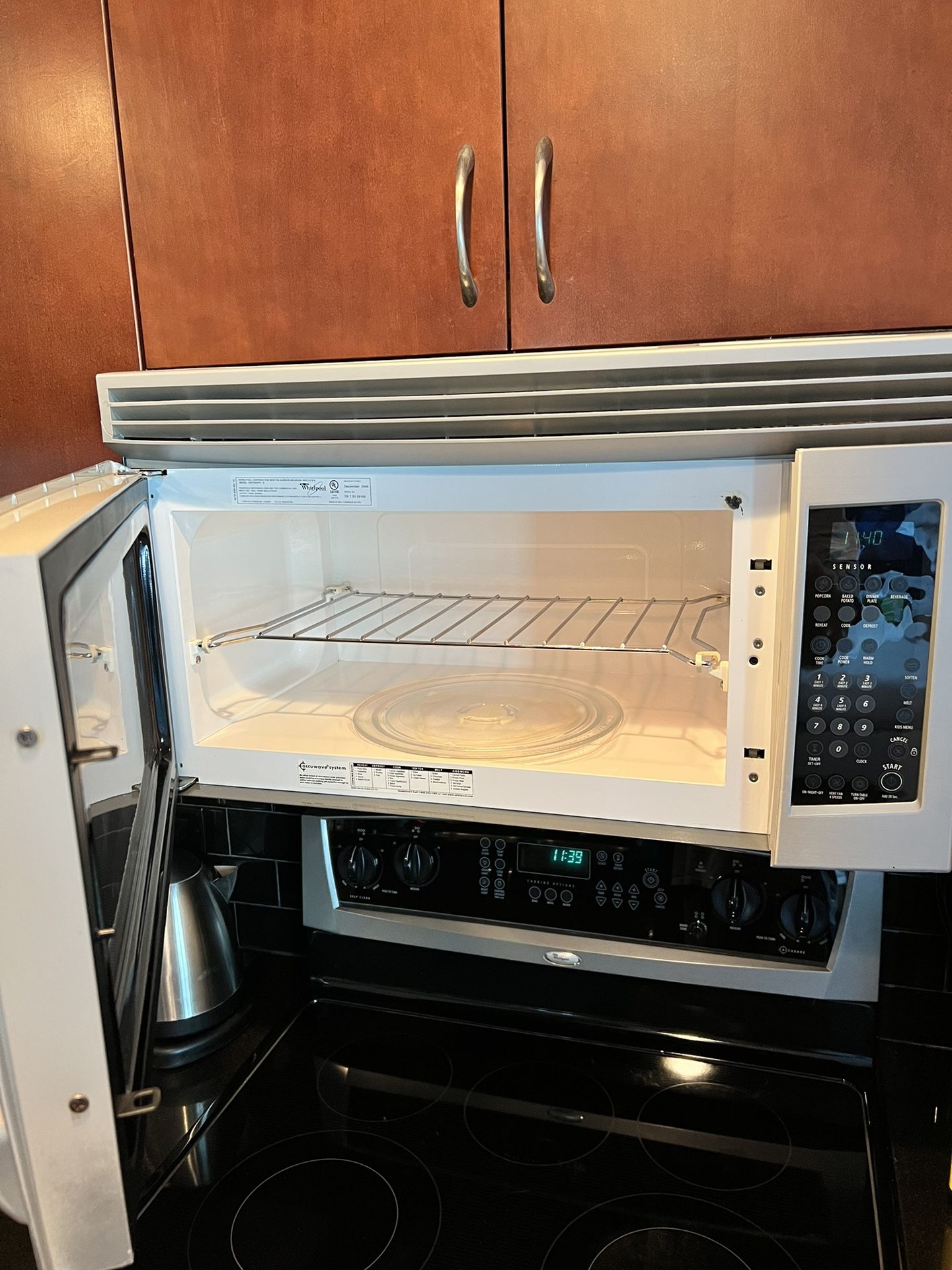 Whirlpool Gold Microwave Hood Combination w/Instant Defrost and 1.8