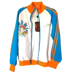 Ed Hardy By Christian Audigier Colorful Koi Specialty Track Jacket Size Medium