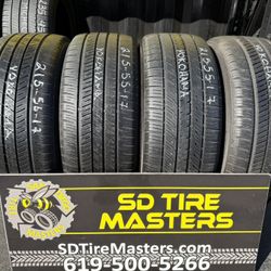 4 Used Tires 215/55/17 Yokohama YK740 GTX $240 Cash Price 