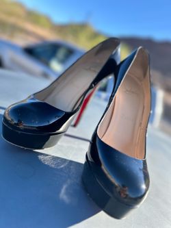 Christian Louboutin  classic Bianca black  pattern learherpump