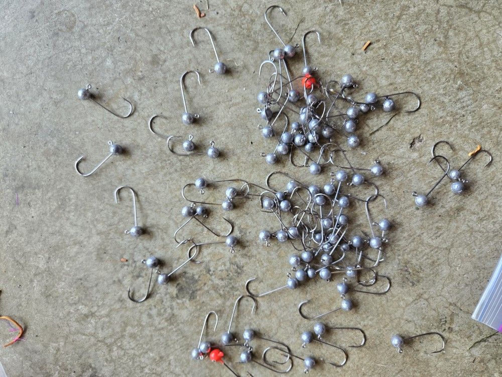 Size 1 Lead Head Jig Hooks