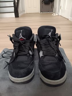 Jordan 4 Black Canvas Used