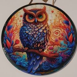 OWL RESIN ART PUZZLE  12 ROUND