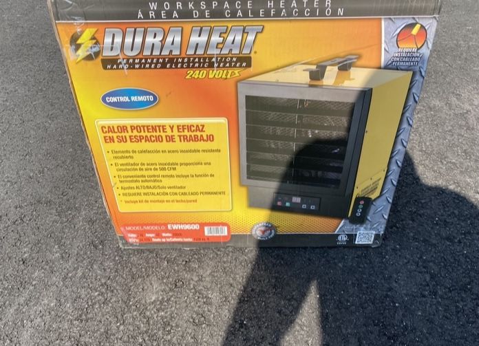 Duraheat garage heater indoor advanced high output 10,000 watt 34,120btu 1500sq.ft New