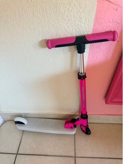 Pink scooter with lights