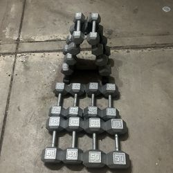 Dumbbell Set (418 Pounds Of Weight +rack)