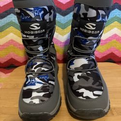 Boys Warm Winter Velcro Snow Boots