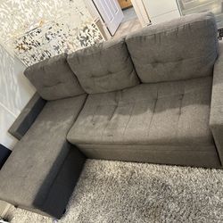 Sleeper Sectional With Left Or Right Chaise Storage Couch 