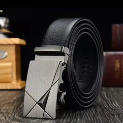 Alloy Buckle Men's  Leather Belt 
