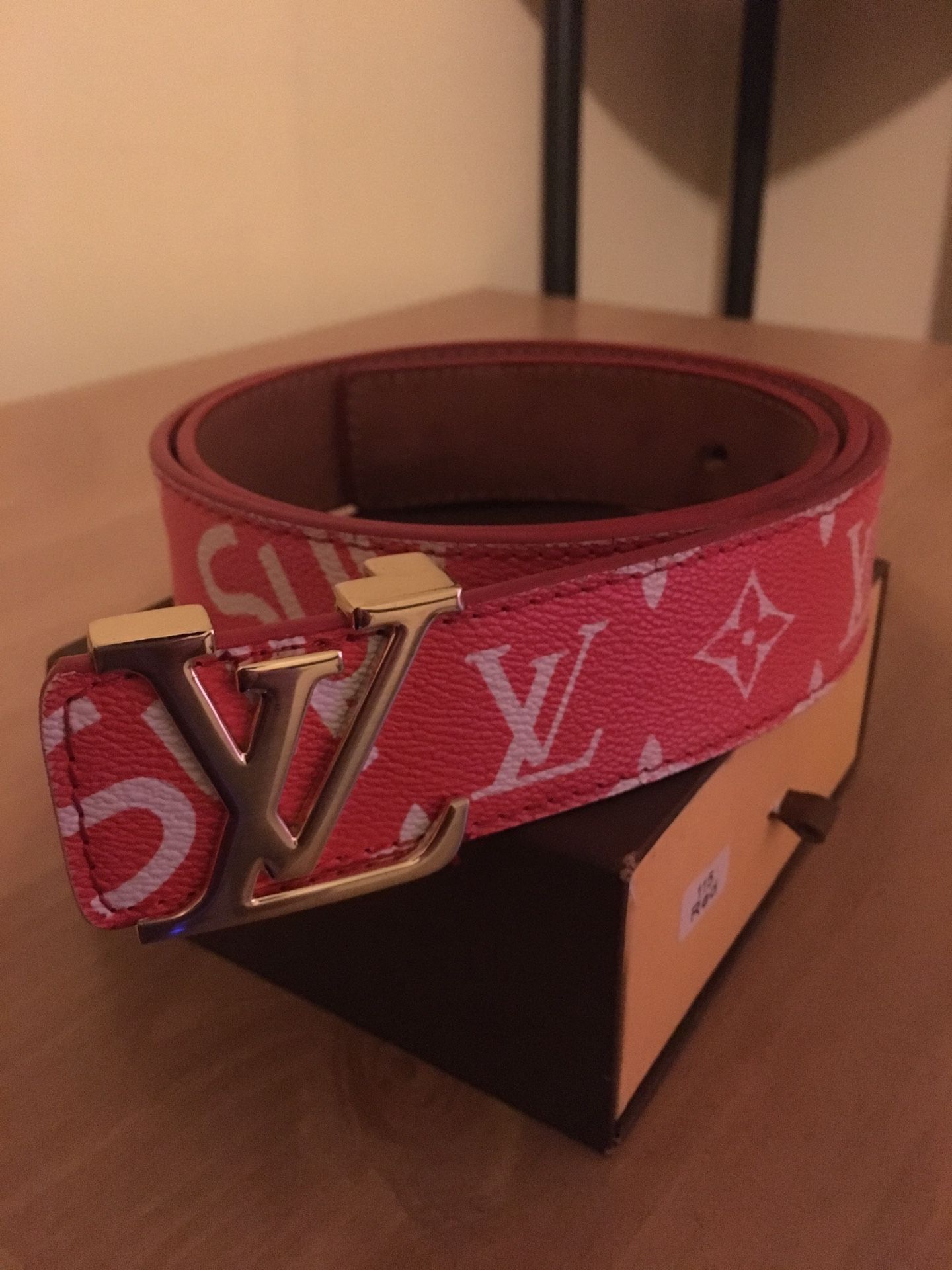 Red Supreme LV belt for Sale in Stone Mountain, GA - OfferUp