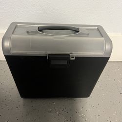 Portable File Organizer Box with Lid and Handle