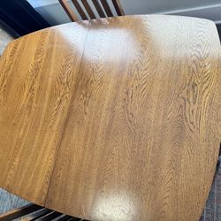 Wooden Dining Table With 6 Chairs