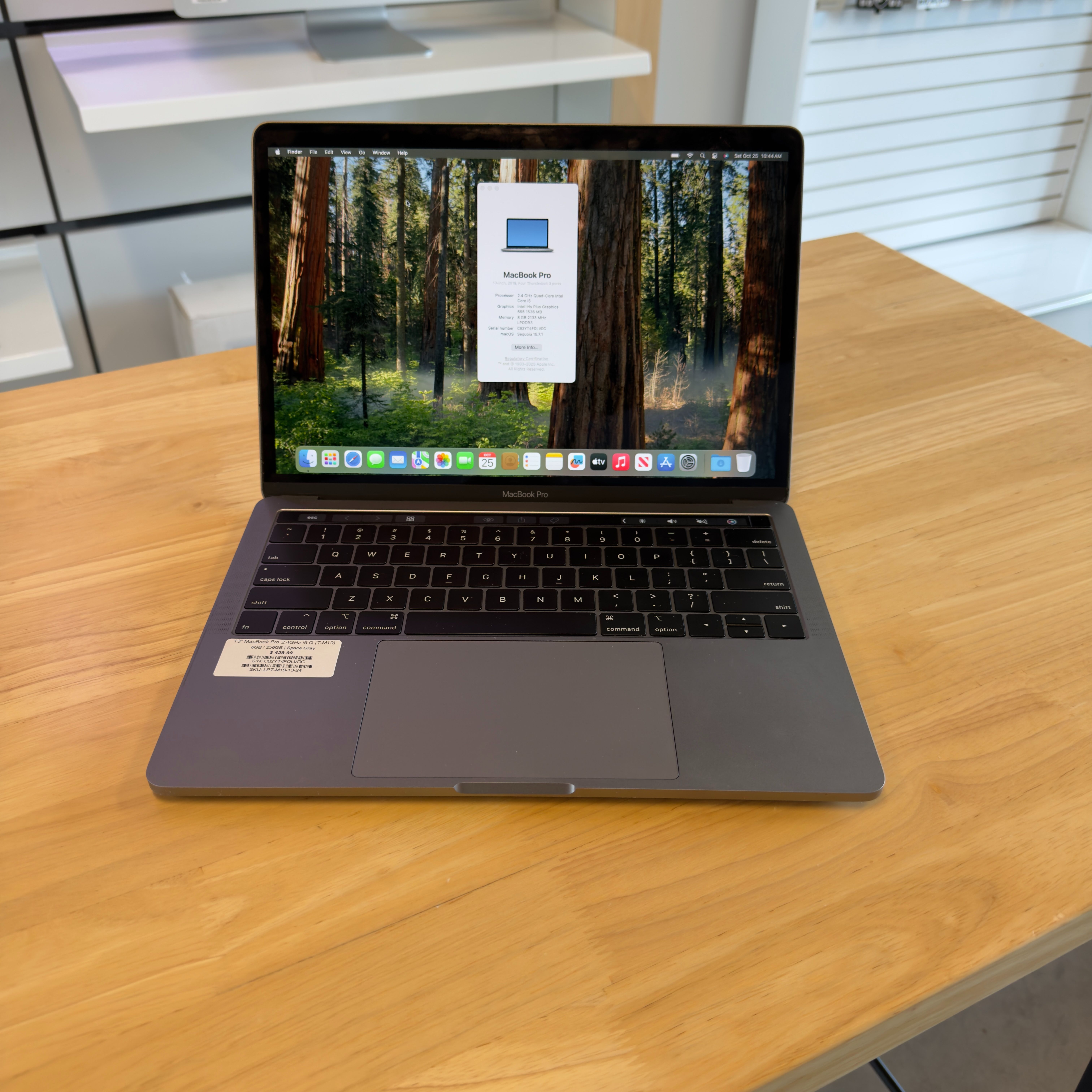 13" MacBook Pro 2.4GHz i5 Quad-Core (T-M19) | 8GB / 256GB SSD | Space Gray