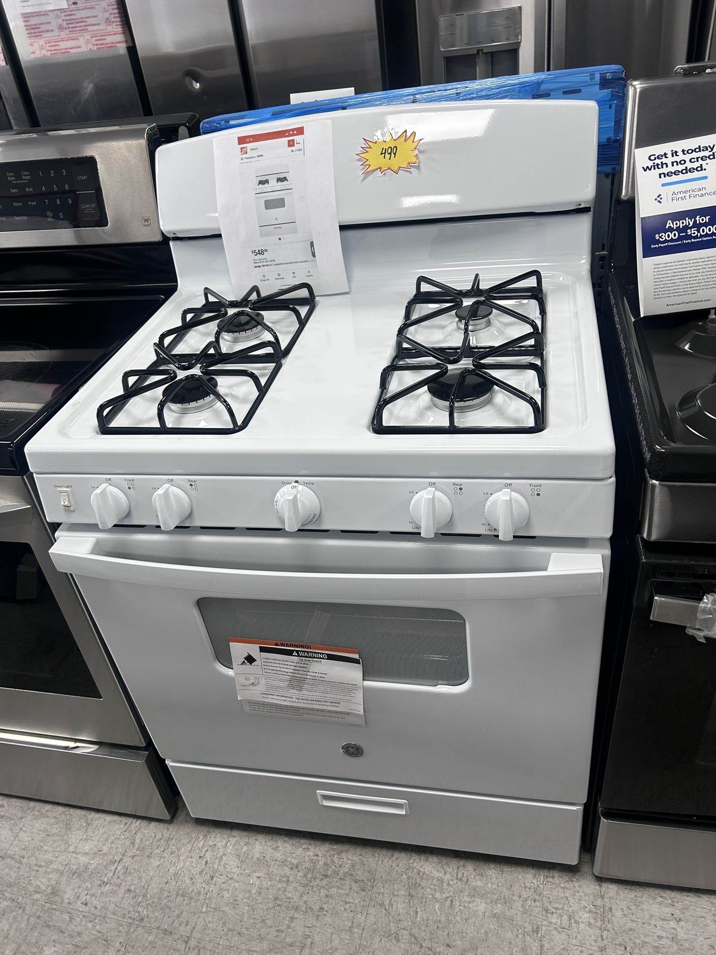 New Scratch & Dent GE 30inch. 4-Burner in Gas Range