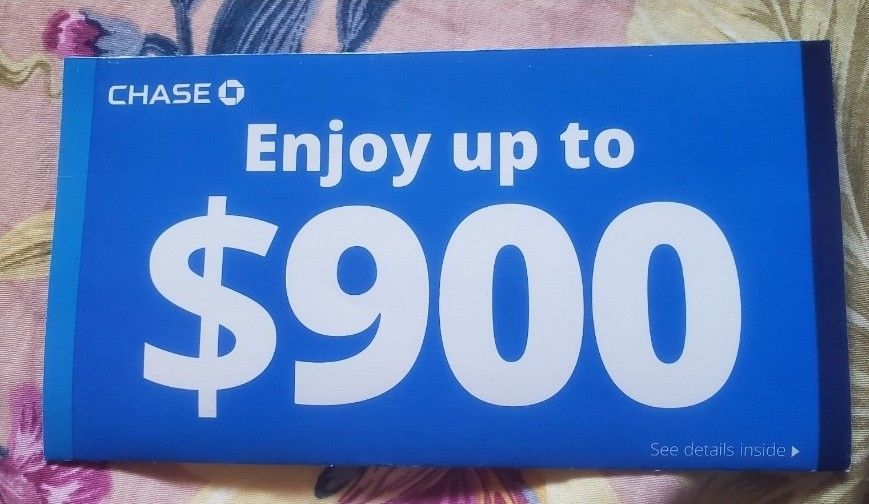 Chase Bank $900 Bonus Coupon for New Checking Savings Accounts - Exp. 1/22/2025