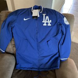 Authentic Los Angeles Dodgers MLB Royal Dugout Performance Full-Zip Jacket Small