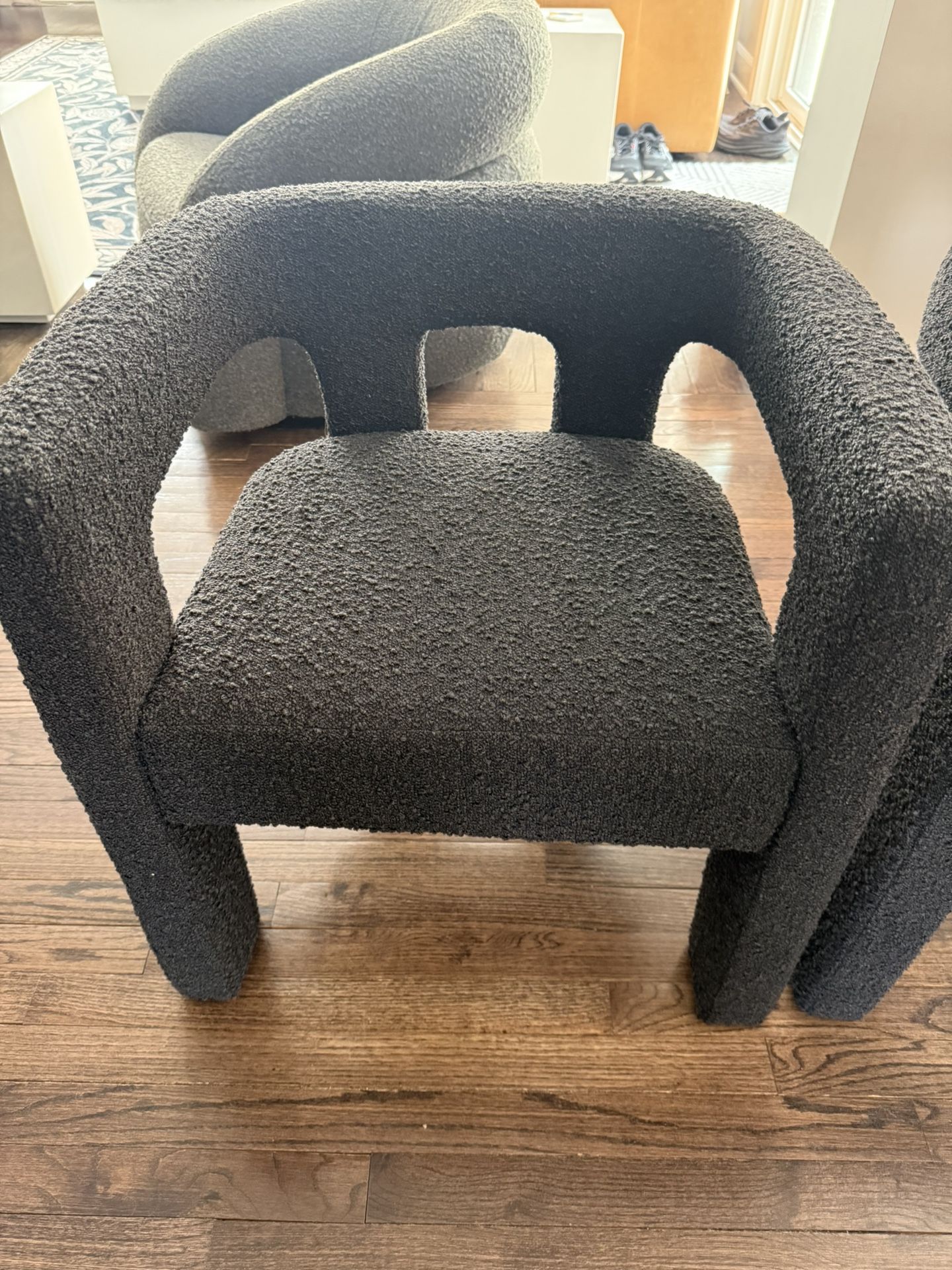 CB2 Stature Black Dining Armchair Set Of 2