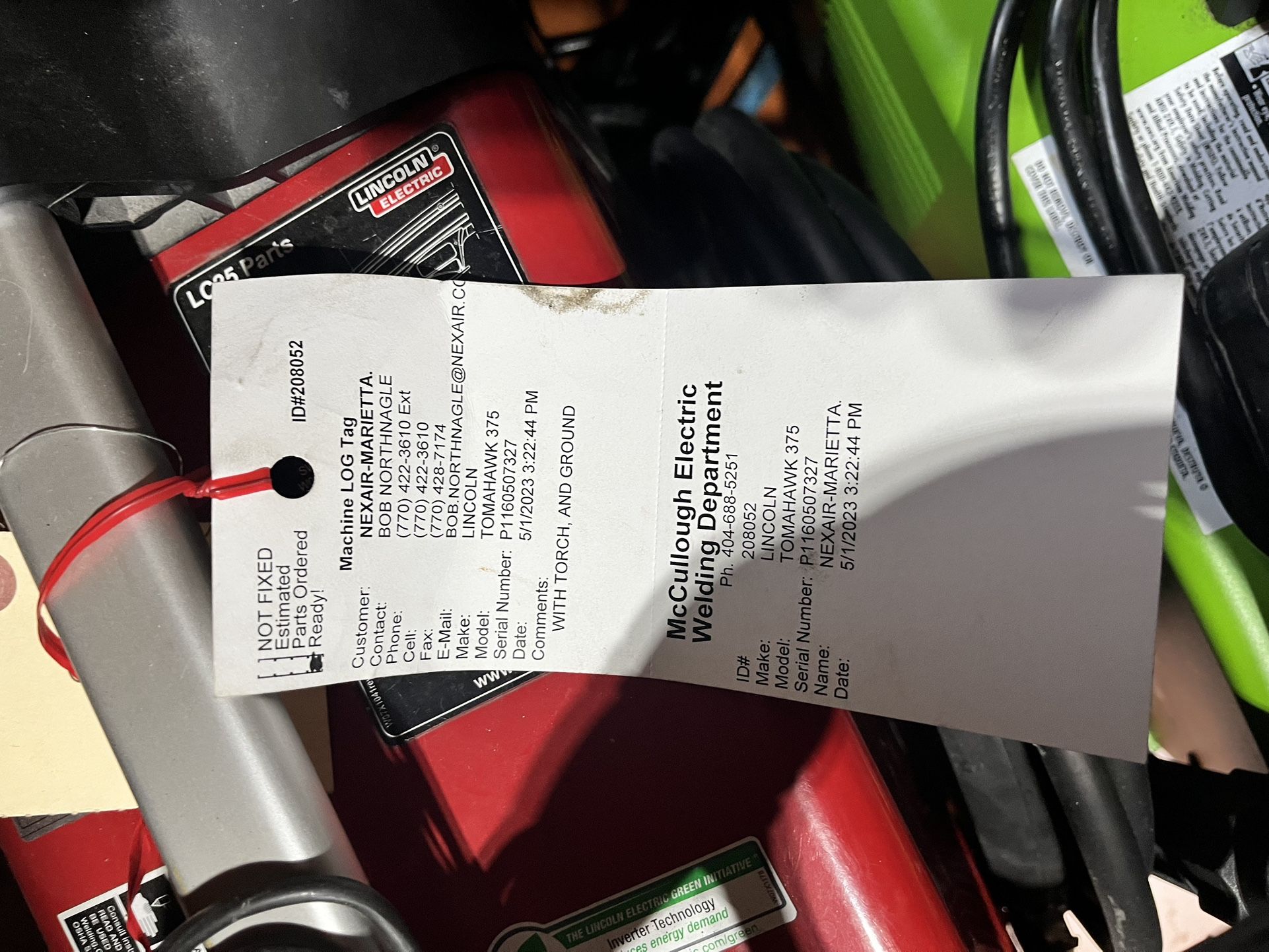 Lincoln Electric Tomahawk 375 Plasma Cutter