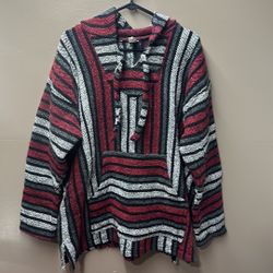 Hooded Poncho Sweater