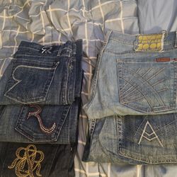 (5) Pairs Of ROCK & REPUBLIC/7 JEANS-$500