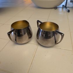 Silver Plated Sugar And Cream