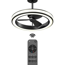 Edwin 23 in. LED modern ceiling fan 3 speeds - with remote