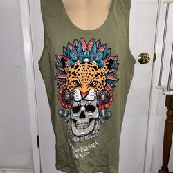 Vintage 1990s Arli Travel T-shirt Puerto Vallarta Mexico Green Men Skull Sz XXL