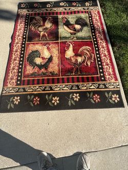 5 X 7 Rooster Area Rug