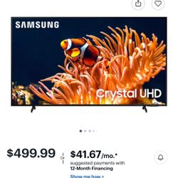 Samsung 55” DU8000 Series Crystal UHD Smart Tizen TV 