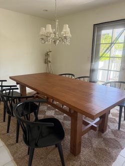 Solid Wood Farmhouse Dining Table