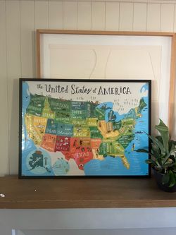 Huge Frame United States Map