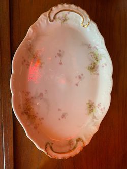 Antique Porcelain Oval Serving Dish