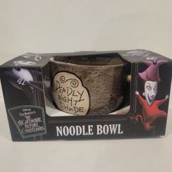 Disney Nightmare Before Christmas Noodle Bowl & Chopsticks, NEW