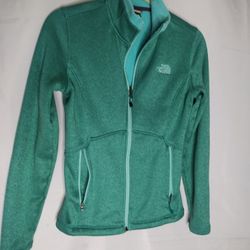 The North Face Teal Fleece Athletic Jacket XS Womens