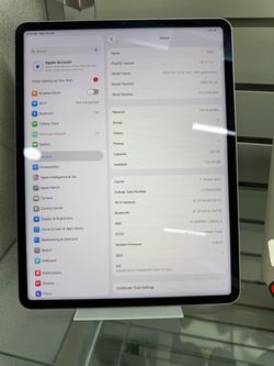 iPad Pro 12.9” 128 gb 6th gen wi-Fi plus cellular (3007)