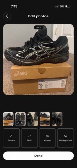 Ascis gel gt 2160 black/silver size 9.5