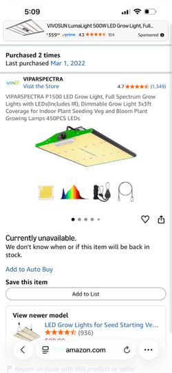 Weed grow light