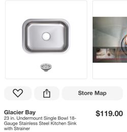 New stainless steel kitchen sink is a 23-inch single